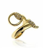Anello Gucci Donna Horsebit in Oro giallo Diamante YBC357036001013 - YBC357036001013
